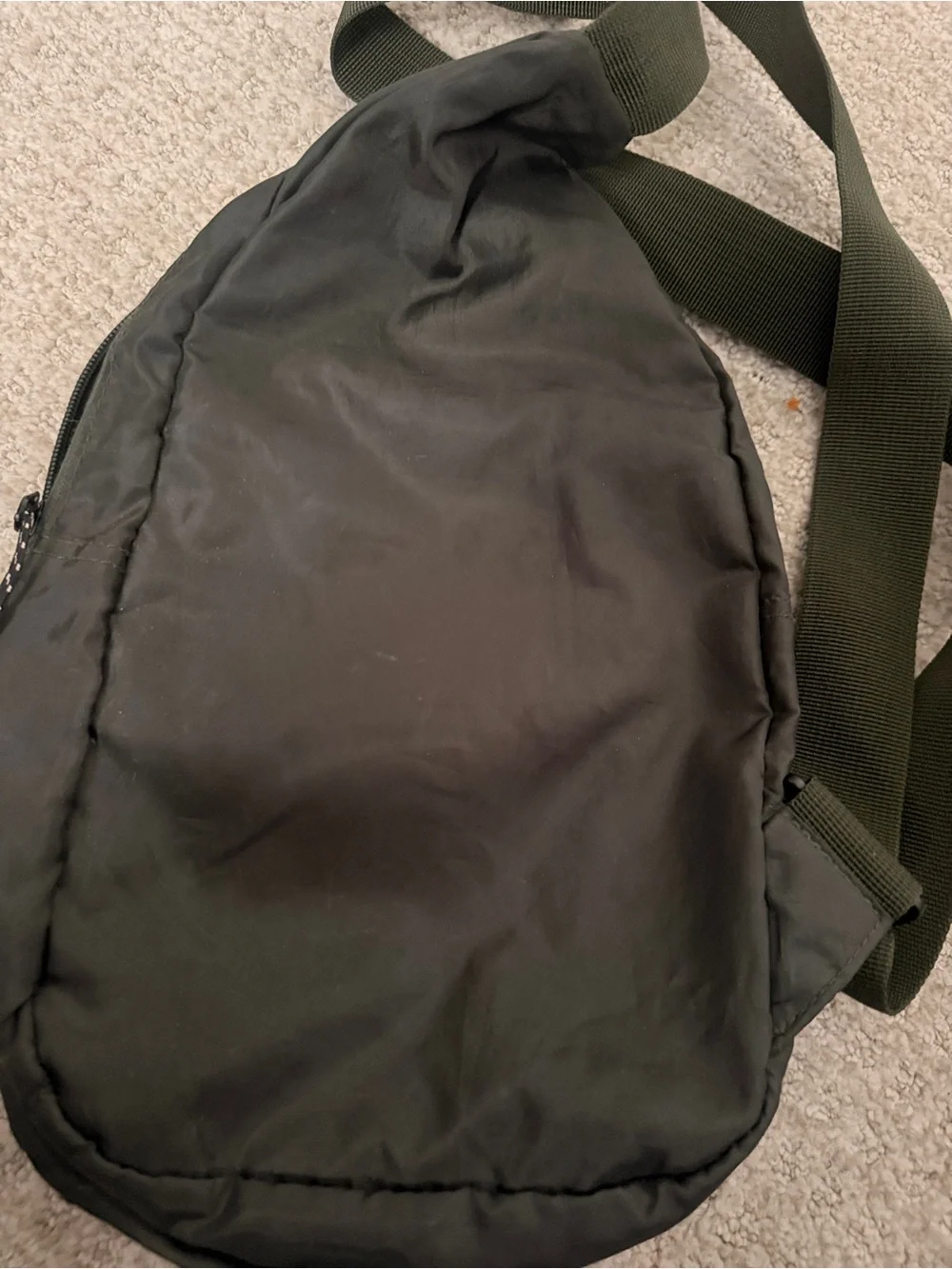Olive Green FitKicks Sling Crossbody Bag festival, hiking, travel